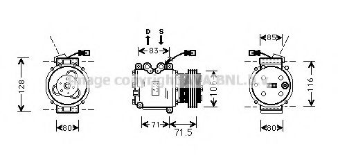 Компрессор, кондиционер AVA QUALITY COOLING HDAK009