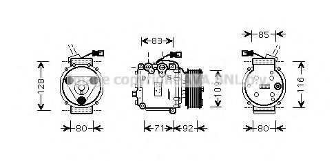 Компрессор, кондиционер AVA QUALITY COOLING HDAK169