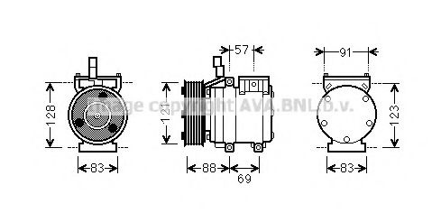Компрессор, кондиционер AVA QUALITY COOLING HYAK258