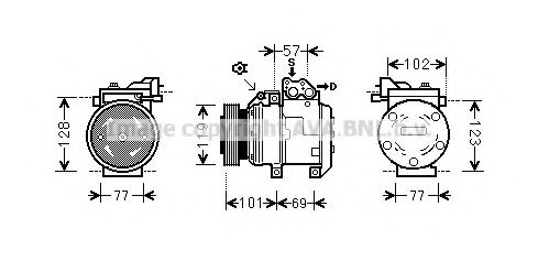 Компрессор, кондиционер AVA QUALITY COOLING HYK222