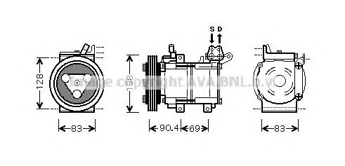 Компрессор, кондиционер AVA QUALITY COOLING KAK051