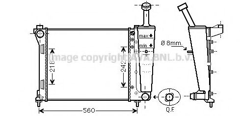 Радиатор, охлаждение двигателя AVA QUALITY COOLING LC2099