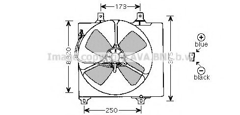 Вентилятор, охлаждение двигателя AVA QUALITY COOLING MZ7501