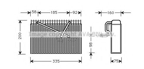 Испаритель, кондиционер AVA QUALITY COOLING OLV298