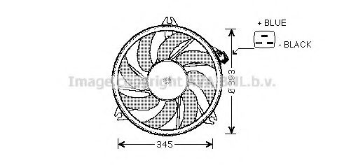 Вентилятор, охлаждение двигателя AVA QUALITY COOLING PE7524