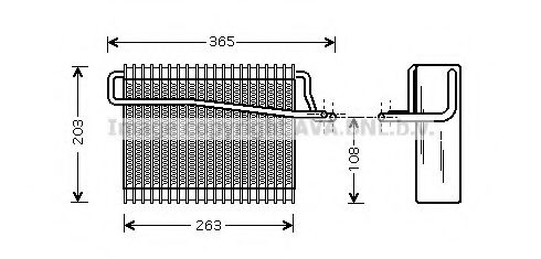 Испаритель, кондиционер AVA QUALITY COOLING PEV039