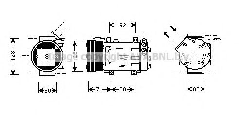 Компрессор, кондиционер AVA QUALITY COOLING RTK127