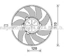 Вентилятор, охлаждение двигателя AVA QUALITY COOLING SB7504