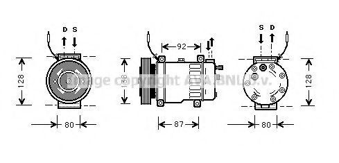 Компрессор, кондиционер AVA QUALITY COOLING SBK052