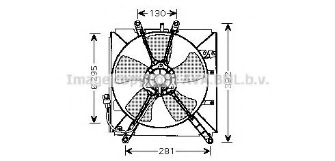 Вентилятор, охлаждение двигателя AVA QUALITY COOLING TO7512