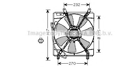 Вентилятор, охлаждение двигателя AVA QUALITY COOLING TO7536