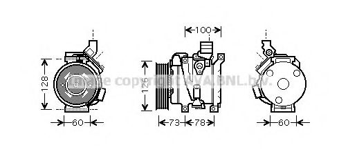 Компрессор, кондиционер AVA QUALITY COOLING TOK451