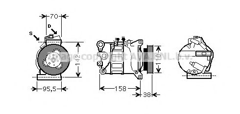 Компрессор, кондиционер AVA QUALITY COOLING VOAK143