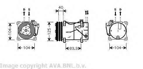 Компрессор, кондиционер AVA QUALITY COOLING VOK119