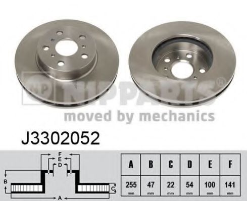 Тормозной диск NIPPARTS J3302052