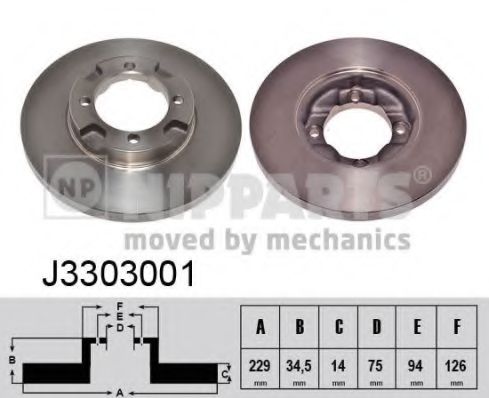 Тормозной диск NIPPARTS J3303001
