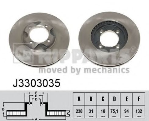 Тормозной диск NIPPARTS J3303035