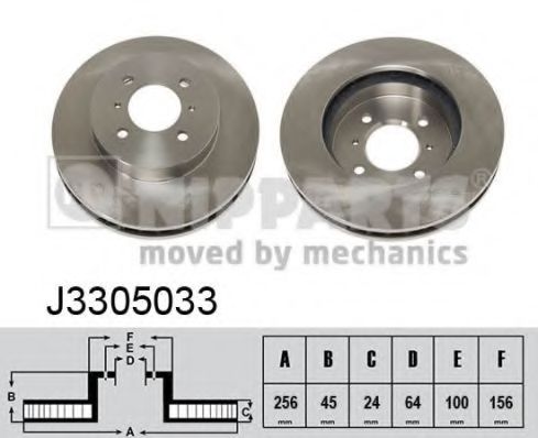Тормозной диск NIPPARTS J3305033