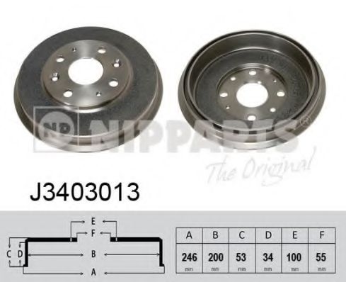 Тормозной барабан NIPPARTS J3403013