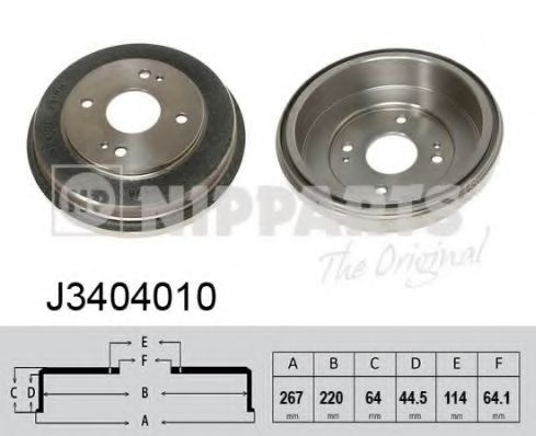 Тормозной барабан NIPPARTS J3404010