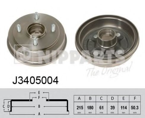 Тормозной барабан NIPPARTS J3405004