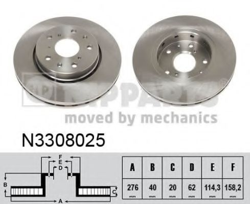 Тормозной диск NIPPARTS N3308025