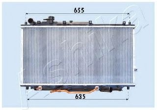 Радиатор, охлаждение двигателя ASHIKA RDA333007