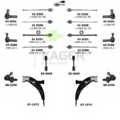 Подвеска колеса KAGER 800052
