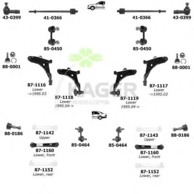 Подвеска колеса KAGER 800589