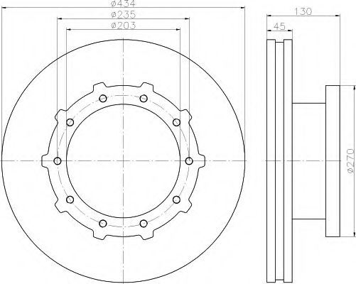 Тормозной диск DON CVD667