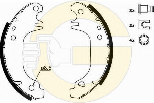 Комплект тормозных колодок GIRLING 5185323