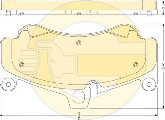 Комплект тормозных колодок, дисковый тормоз GIRLING 6117799