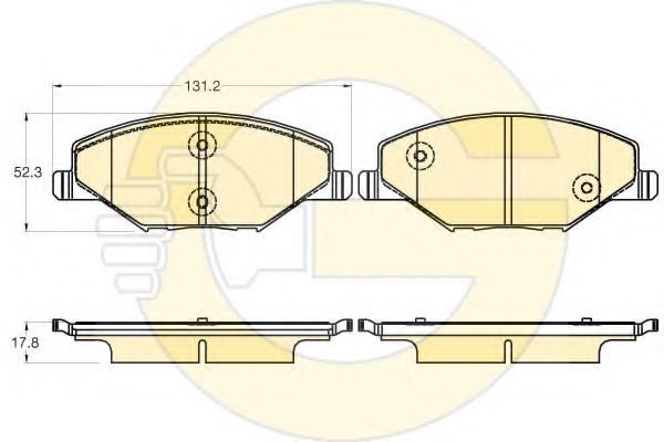 Комплект тормозных колодок, дисковый тормоз GIRLING 6120271