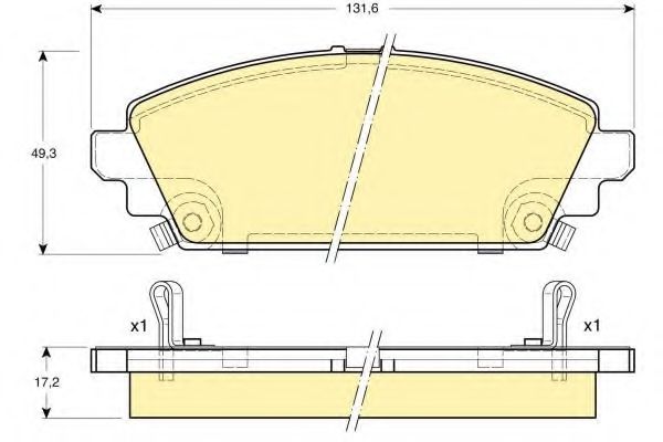 Комплект тормозных колодок, дисковый тормоз GIRLING 6131891