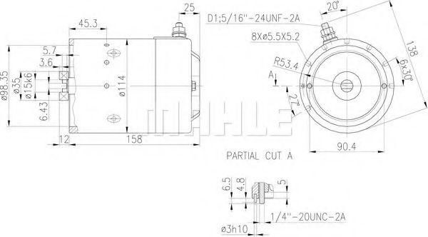 Электродвигатель MAHLE ORIGINAL MM 284