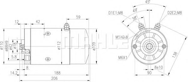 Электродвигатель MAHLE ORIGINAL MM 223