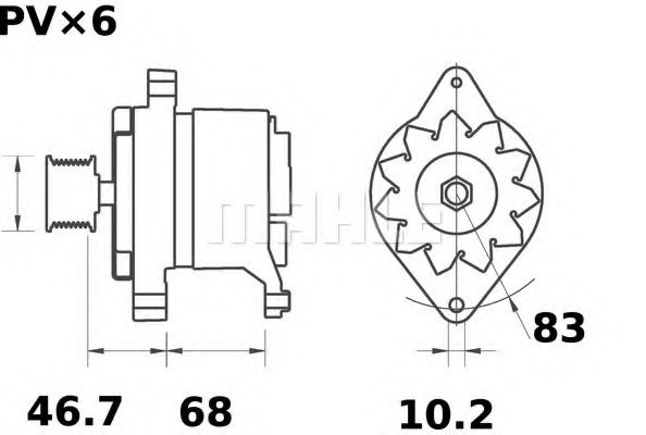 Генератор MAHLE ORIGINAL MG 419