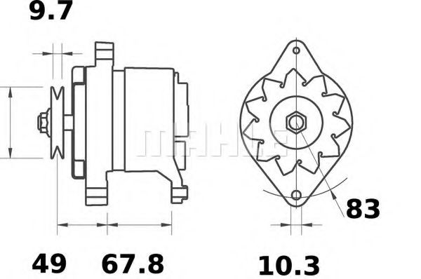 Генератор MAHLE ORIGINAL MG 190