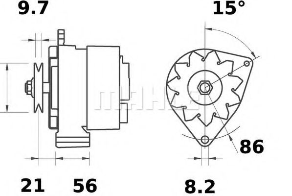 Генератор MAHLE ORIGINAL MG 187