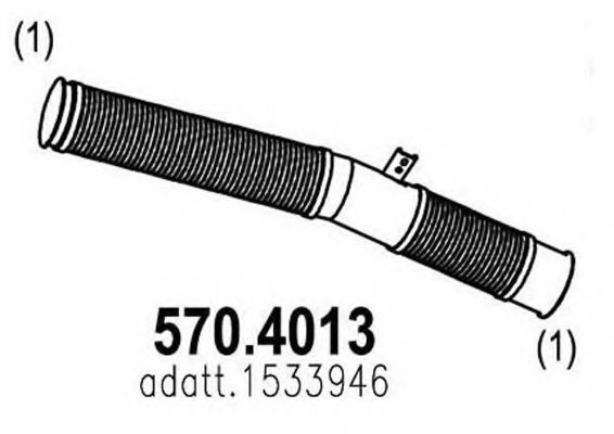 Гофрированная труба, выхлопная система ASSO 570.4013