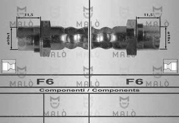 Тормозной шланг MALÒ 80232