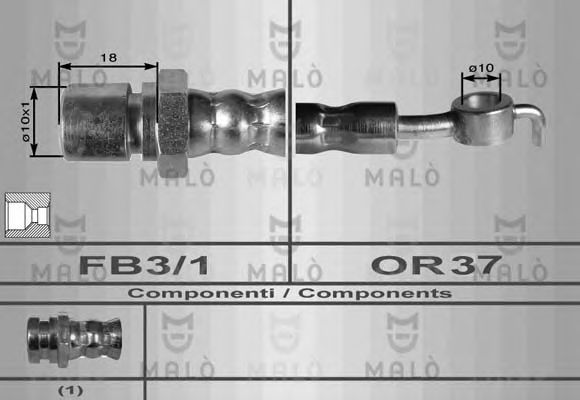 Тормозной шланг MALÒ 80322