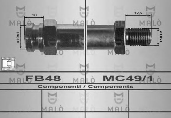 Тормозной шланг MALÒ 80396