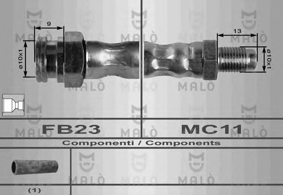 Тормозной шланг MALÒ 8385