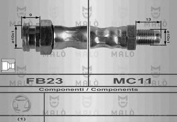 Тормозной шланг MALÒ 8489