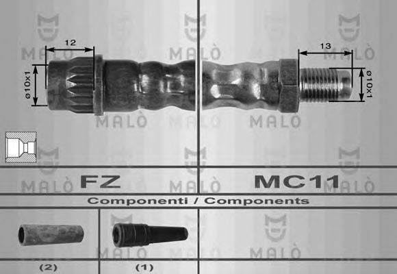 Тормозной шланг MALÒ 8940