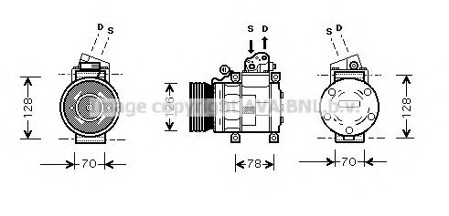 Компрессор, кондиционер PRASCO AUK037