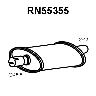 Средний глушитель выхлопных газов VENEPORTE RN55355