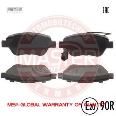 Комплект тормозных колодок, дисковый тормоз MASTER-SPORT 13046038102N-SET-MS