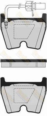 Комплект тормозных колодок, дисковый тормоз Brake ENGINEERING PA1626